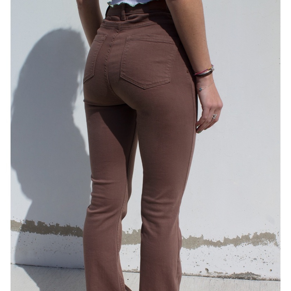 Brown subdued flared jeans